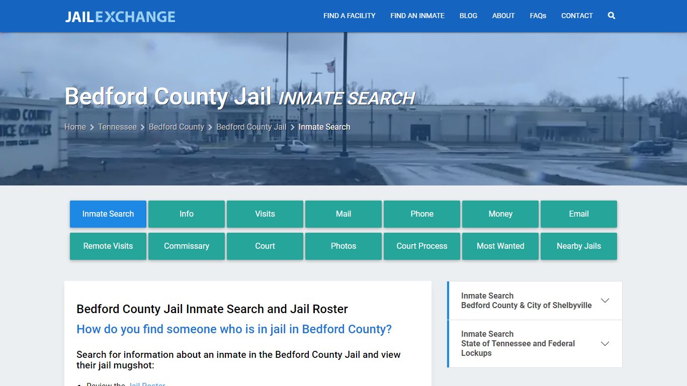 Inmate Search: Roster & Mugshots - Bedford County Jail, TN